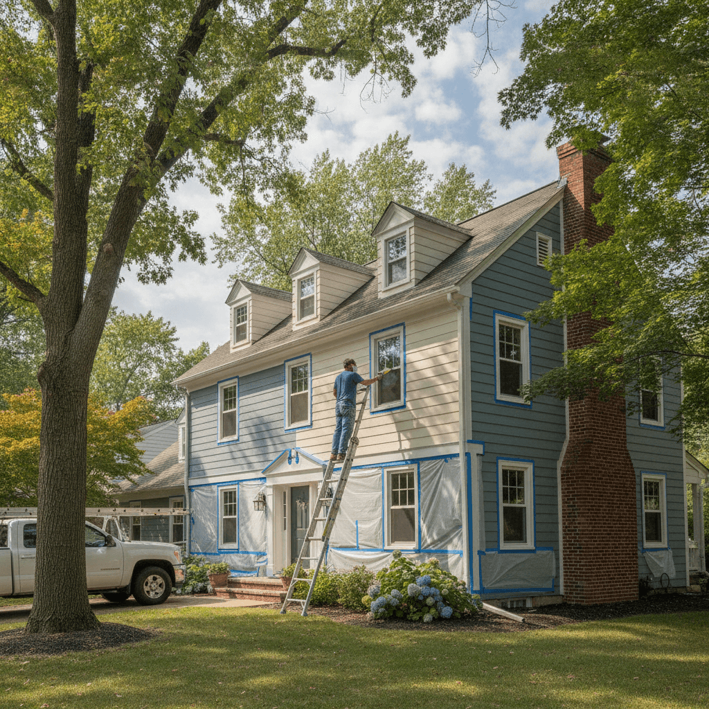 Example of a fully prepped and repainted exterior
